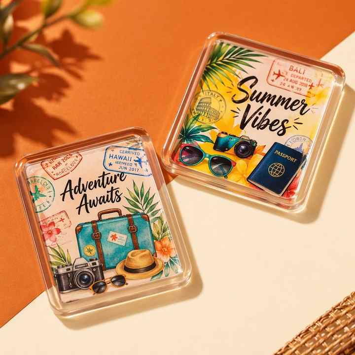 Personalized Custom Shape Travel Souvenir City Landmark Acrylic Fridge Magnets