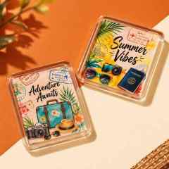 Personalized Custom Shape Travel Souvenir City Landmark Acrylic Fridge Magnets