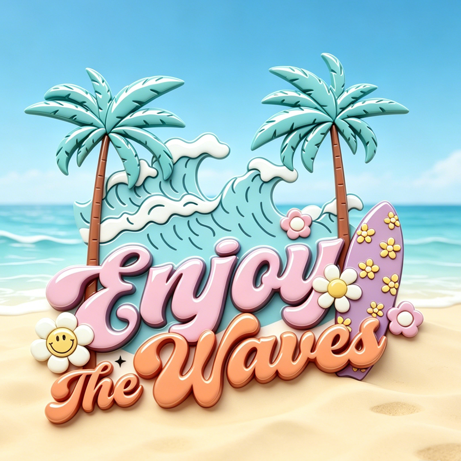 Custom Wood Epoxy Resin Fridge Magnets Beach Holiday Gifts Printed Relief Handmade Souvenir Low MOQ Free Design