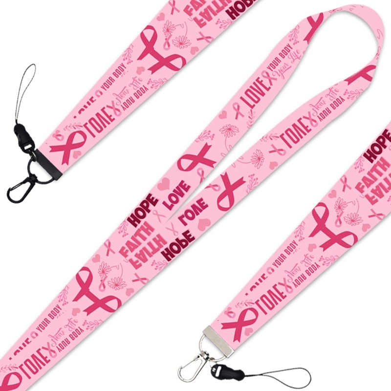 Breast Cancer Awareness Pattern Detachable Mobile Phone Straps Multi-function Neck Lanyards for Couples Keys ID Badge Webbing,Zhongshan Yutang Craft Gifts Co., Ltd.，KeyChains+medal+Fridge Magnet,Breast Cancer Awareness Pattern Detachable Mobile Phone Straps Multi-function Neck Lanyards for Couples Keys ID Badge Webbing