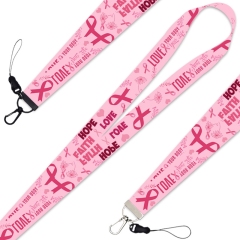 Breast Cancer Awareness Pattern Detachable Mobile Phone Straps Multi-function Neck Lanyards for Couples Keys ID Badge Webbing,Zhongshan Yutang Craft Gifts Co., Ltd.，KeyChains+medal+Fridge Magnet,Breast Cancer Awareness Pattern Detachable Mobile Phone Straps Multi-function Neck Lanyards for Couples Keys ID Badge Webbing
