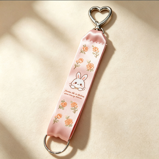 Custom Logo Webbing Keychain Heart Clasp Short Lanyard Promotional Bag Charm,Zhongshan Yutang Craft Gifts Co., Ltd.，KeyChains+medal+Fridge Magnet,Custom Logo Webbing Keychain Heart Clasp Short Lanyard Promotional Bag Charm