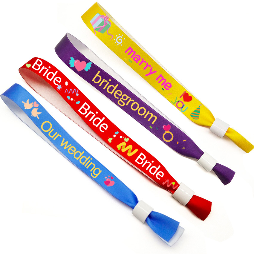 Wholesale Party Wristbands Custom Sublimation Printed Fabric Cloth Wristband for Event Entrance Ticket,Zhongshan Yutang Craft Gifts Co., Ltd.，KeyChains+medal+Fridge Magnet,Wholesale Party Wristbands Custom Sublimation Printed Fabric Cloth Wristband for Event Entrance Ticket
