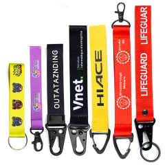 Custom Logo Printed Sublimation Key Short Wristband Black White Keychain Lanyard,Zhongshan Yutang Craft Gifts Co., Ltd.，KeyChains+medal+Fridge Magnet,Custom Logo Printed Sublimation Key Short Wristband Black White Keychain Lanyard