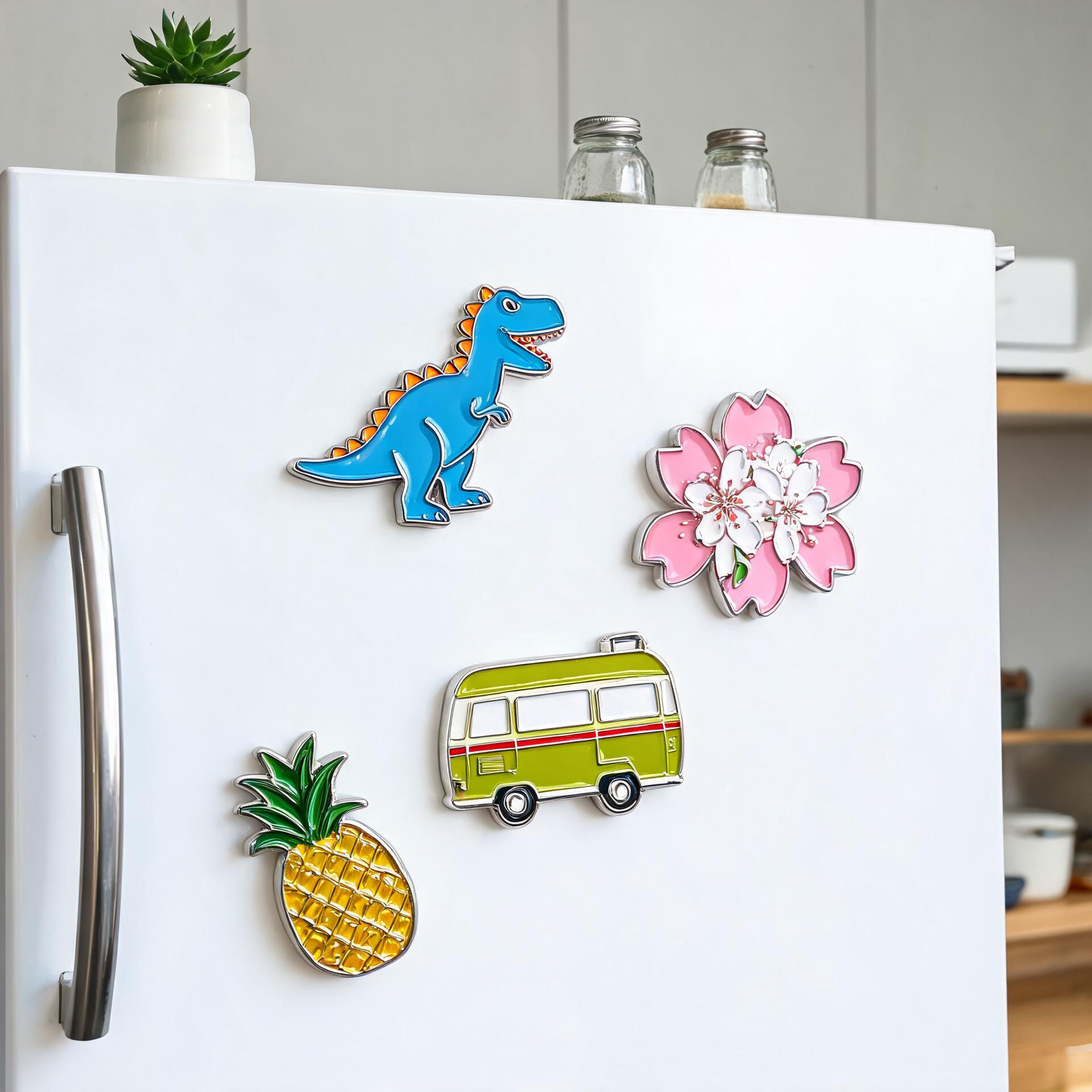 Wholesale Custom Logo Aluminum UV Printed Surface Refrigerator Magnets Promotional Business Gift with Strong Magnetic Backing
