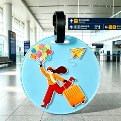 Cheap Printed Acrylic Luggage Tag Adjustable Travel Bag Name Label Suitcase Identification Promotional Gifts Use