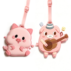 Wholesale Customised Animal Shape Silicone Id Rubber Golf Bag Tags Custom logo Low Moq
