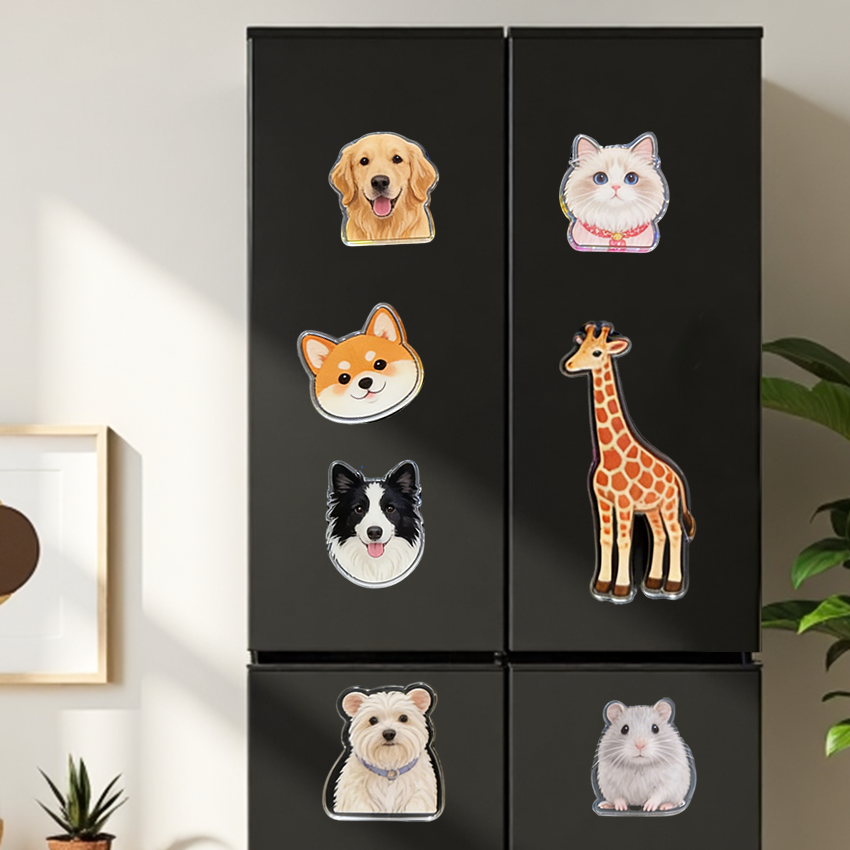 Factory Direct Price Custom Giveaway Refrigerator Magnet Souvenir Animal Acrylic Fridge Magnet
