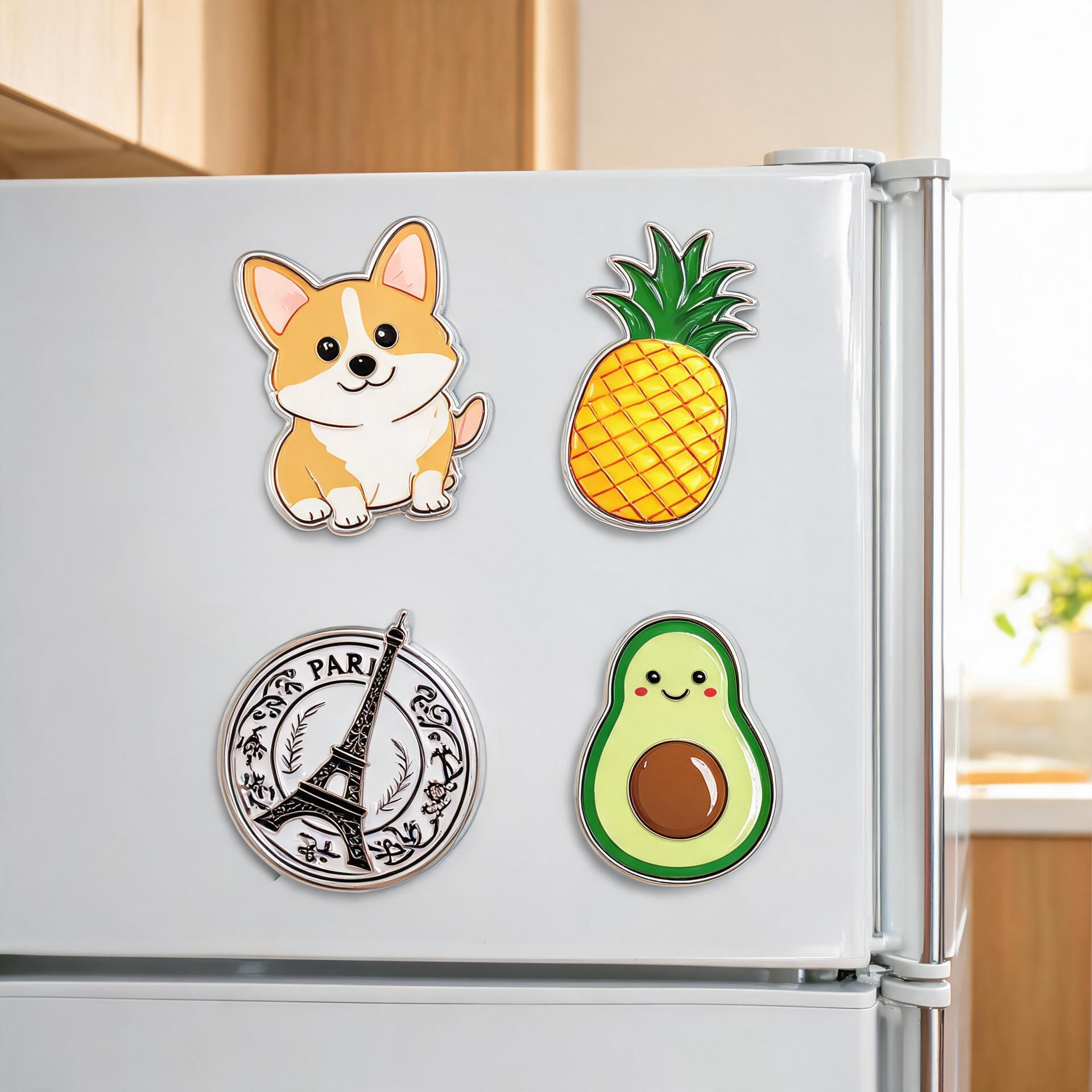 Custom Aluminum Fridge Magnets UV Printed Die Cast Soft Enamel Small Batch Personalized Souvenir Gift