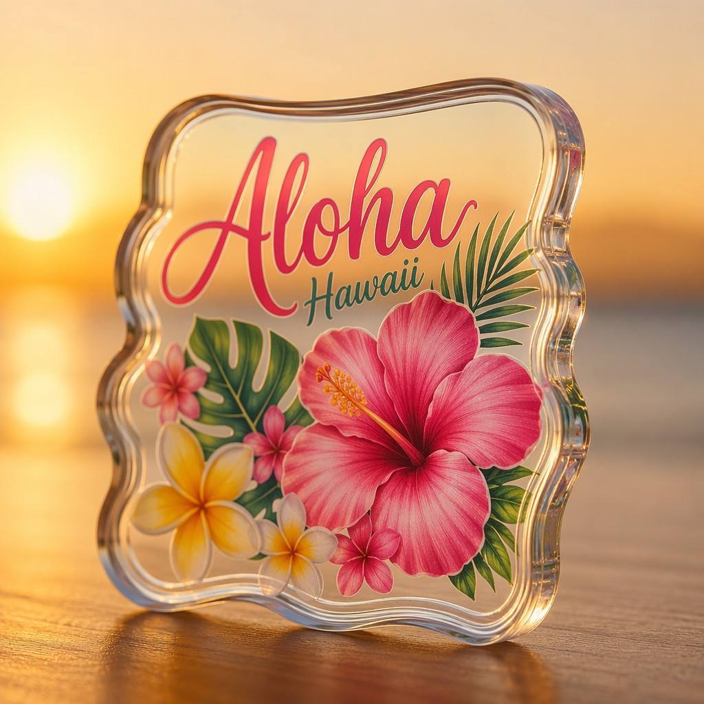 Cheap Custom Clear Acrylic Refrigerator Fridge Magnets Wholesale Stickers