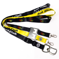 Wholesale Neck Beer Opener Lanyard Keychain Sublimation Polyester Custom Bottle Opener Lanyard,Zhongshan Yutang Craft Gifts Co., Ltd.，KeyChains+medal+Fridge Magnet,Wholesale Neck Beer Opener Lanyard Keychain Sublimation Polyester Custom Bottle Opener Lanyard