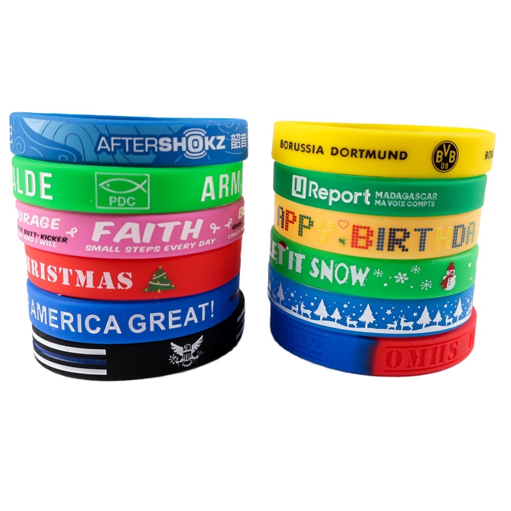 Custom World Flag Bracelets Bangle Men Women Country Sports Rubber Band Fitness Accessories Silicone Wristband Wrist Band