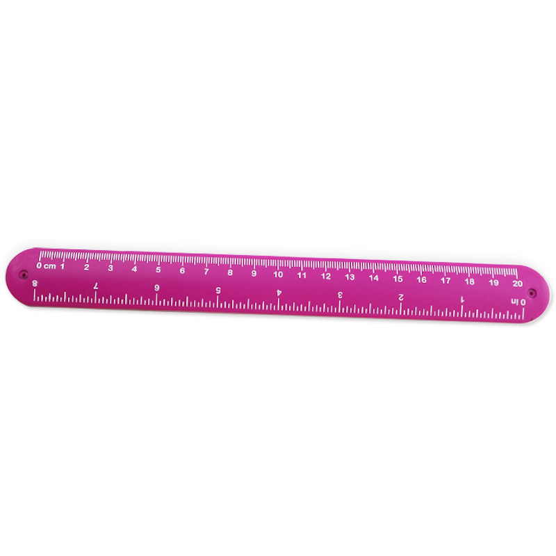 Custom logo Durable Silicone Flexible Folding Rolling Ruler Slap Bracelet for Kids Children School