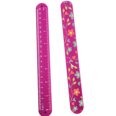 Custom Bracelet logo Printing Silicone Wrist Bands Rubber Slap Ruler Tool Plastic Fasteners Wristband Snap for Advertising