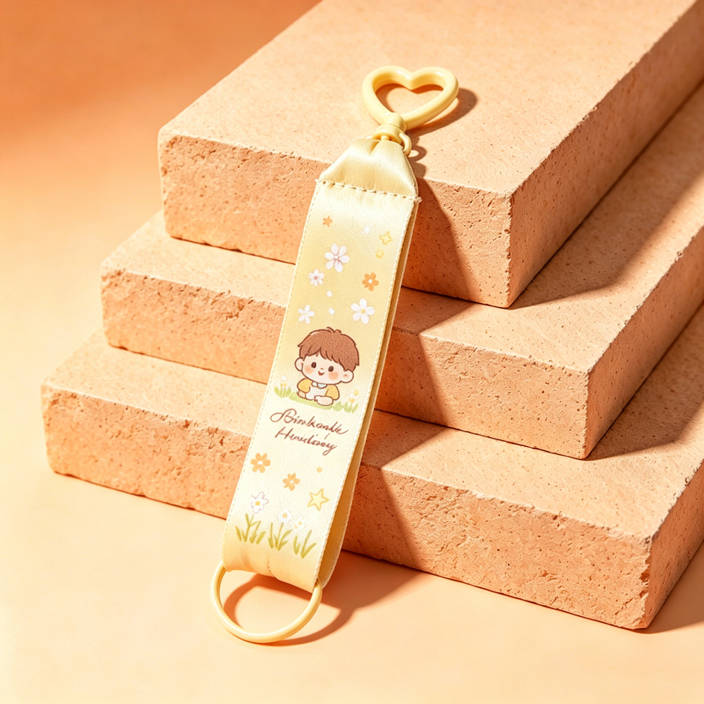 Custom Logo Webbing Keychain Heart Clasp Short Lanyard Promotional Bag Charm,Zhongshan Yutang Craft Gifts Co., Ltd.，KeyChains+medal+Fridge Magnet,Custom Logo Webbing Keychain Heart Clasp Short Lanyard Promotional Bag Charm