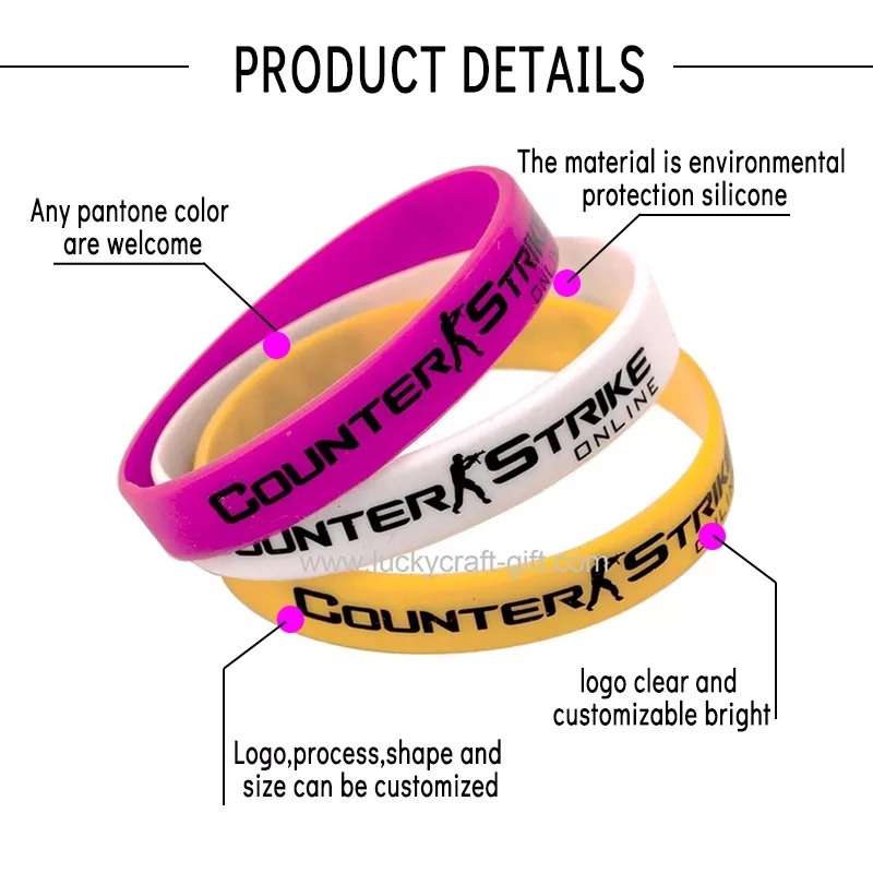 Customised Personalized Eco-friendly Printed Rubber Bracelet Wrist Band Motivational Custom Logo Silicone Wristband for Hand