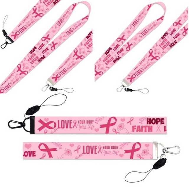Breast Cancer Awareness Pattern Detachable Mobile Phone Straps Multi-function Neck Lanyards for Couples Keys ID Badge Webbing,Zhongshan Yutang Craft Gifts Co., Ltd.，KeyChains+medal+Fridge Magnet,Breast Cancer Awareness Pattern Detachable Mobile Phone Straps Multi-function Neck Lanyards for Couples Keys ID Badge Webbing