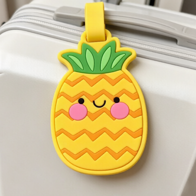 Promotional Cheap Custom logo Giveaways Fashionable Soft Rubber hang Luggage Label Tag Creative Logo