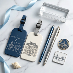 Wholesale Promotional Giveaway Custom Printed Passport Cover Black Luggage Gift Tag Set for Kids