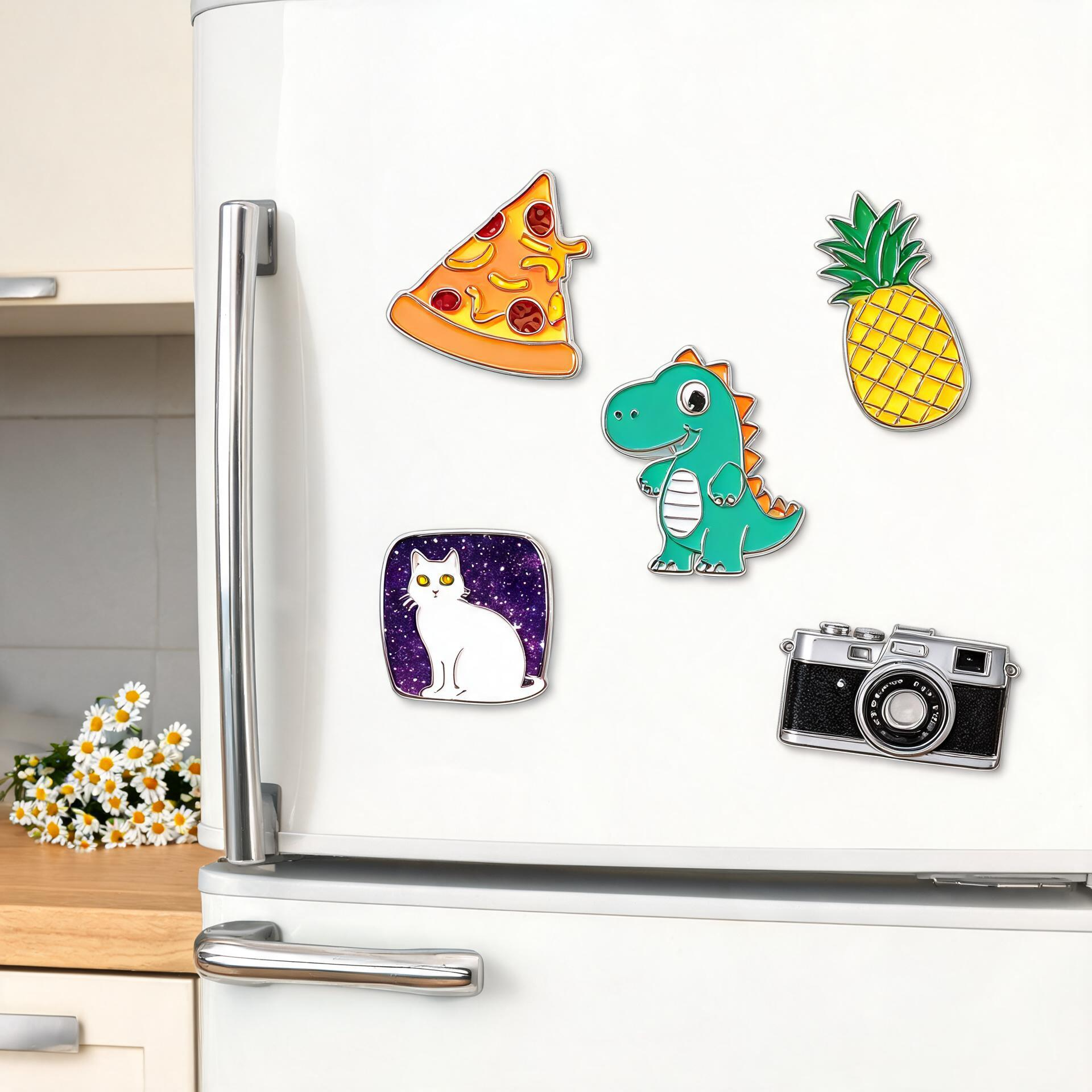 Wholesale Custom Logo Aluminum UV Printed Surface Refrigerator Magnets Promotional Business Gift with Strong Magnetic Backing