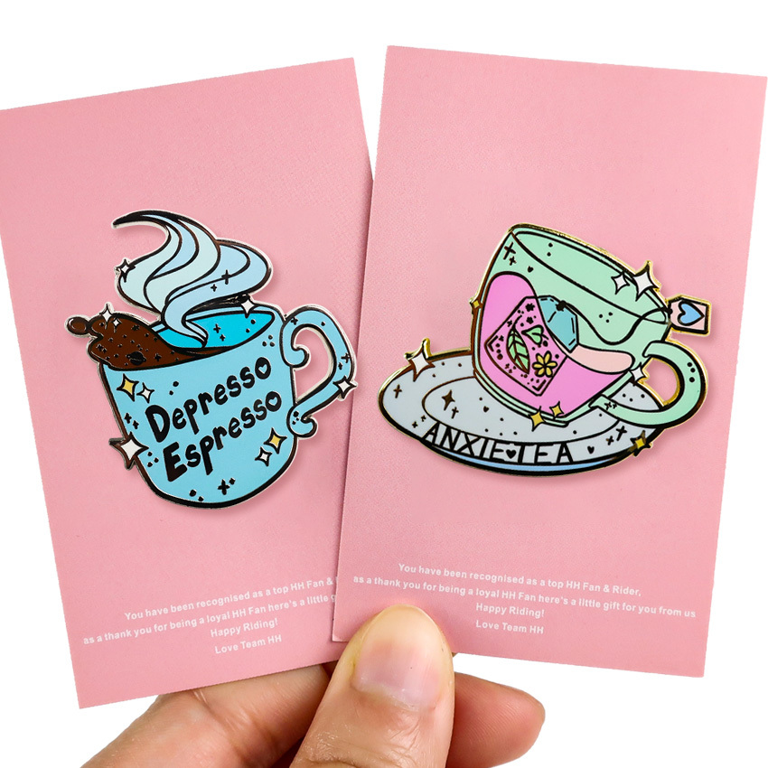 Customized Designer Cute Brooch Women Pin Metal Coffee Cup Lapel Pins Badge Custom logo Hard Soft Enamel Pin,Zhongshan Yutang Craft Gifts Co., Ltd.，KeyChains+medal+Fridge Magnet,Customized Designer Cute Brooch Women Pin Metal Coffee Cup Lapel Pins Badge Custom logo Hard Soft Enamel Pin