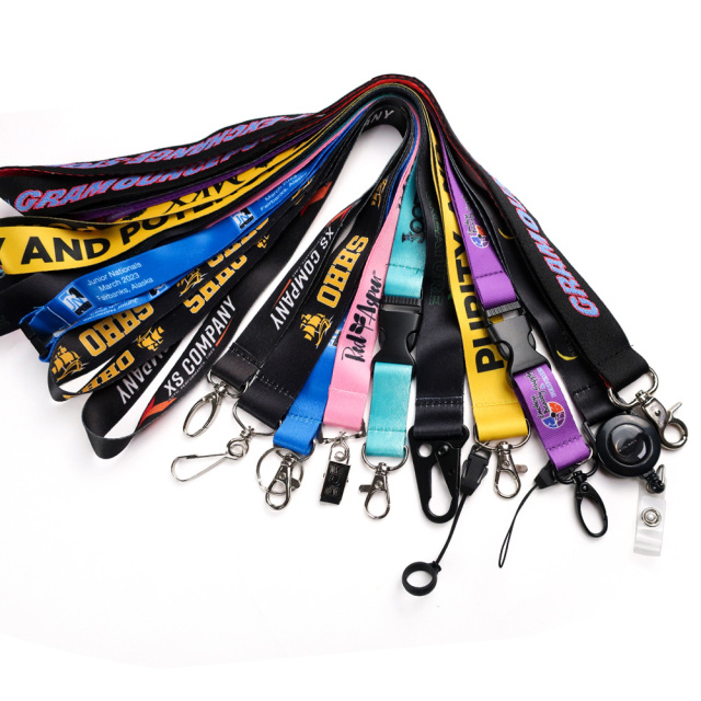Designer Silk Woven Sublimation Polyester Neck Custom Printed Keychain Anime Breakaway Lanyards with logo,Zhongshan Yutang Craft Gifts Co., Ltd.，KeyChains+medal+Fridge Magnet,Designer Silk Woven Sublimation Polyester Neck Custom Printed Keychain Anime Breakaway Lanyards with logo