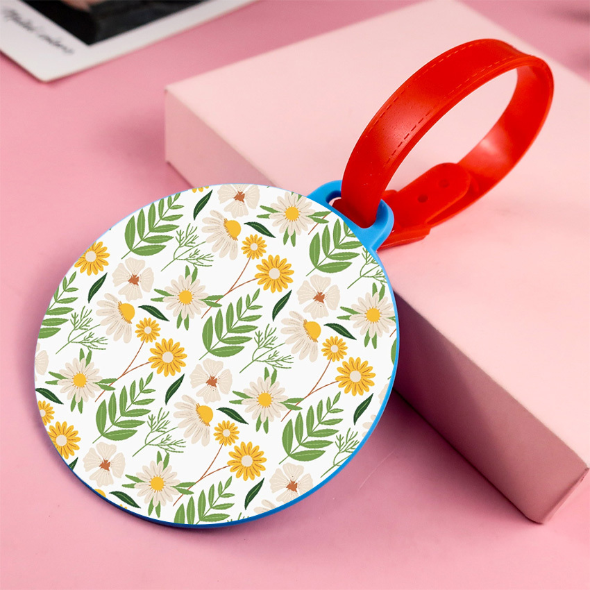 Personalised Giveaway Gifts Custom logo Print Round Branded Luggage Tag Bulk