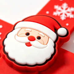 Custom Christmas Wristband Manufacturer Personalized Holiday Event Snap Silicone Bracelet Gift