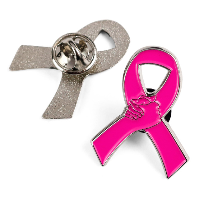 Custom Metal Crafts Hard Soft Enamel Pin Brooch Pin pink Breast Cancer Awareness Ribbon Lapel Pin Ribbon Badge,Zhongshan Yutang Craft Gifts Co., Ltd.，KeyChains+medal+Fridge Magnet,Custom Metal Crafts Hard Soft Enamel Pin Brooch Pin pink Breast Cancer Awareness Ribbon Lapel Pin Ribbon Badge