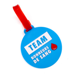 Promotional Cheap Custom logo Giveaways Fashionable Soft Rubber hang Luggage Label Tag Creative Logo