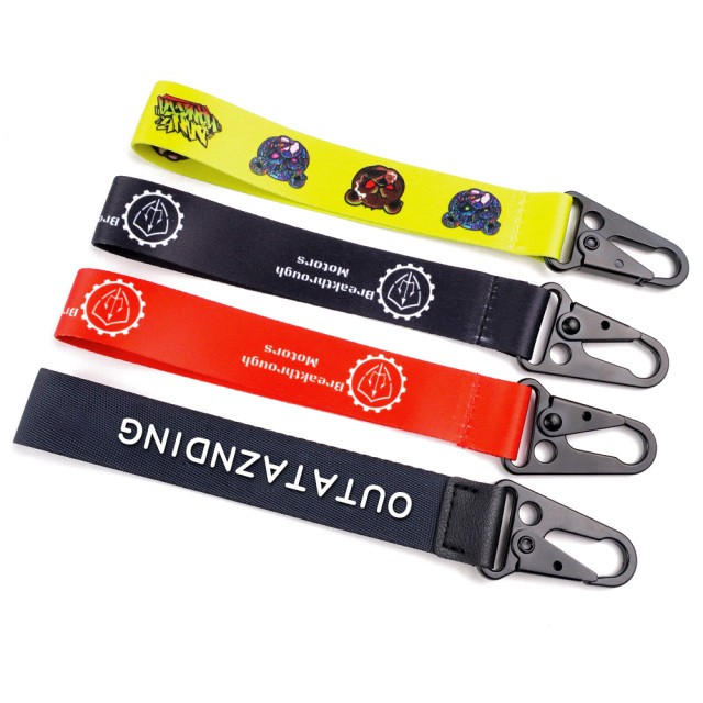 Custom Logo Printed Hand Wrist Wristlet Keychain Key Chain Eagle Mouth Buckle Short Strap Lanyard,Zhongshan Yutang Craft Gifts Co., Ltd.，KeyChains+medal+Fridge Magnet,Custom Logo Printed Hand Wrist Wristlet Keychain Key Chain Eagle Mouth Buckle Short Strap Lanyard