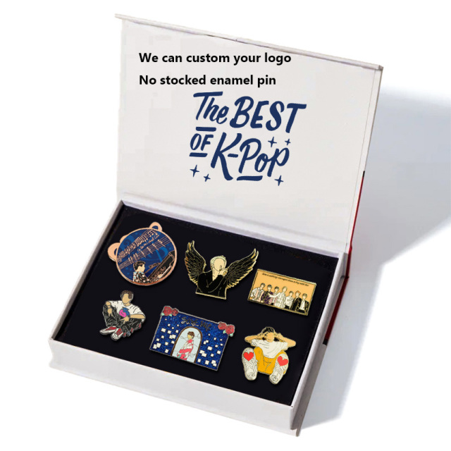 Enamel Pin Custom Your Design Gift Box Set Kpop Merchandise Factory Badge Promotional Stray Kids Idol Korea Lapel Pins,Zhongshan Yutang Craft Gifts Co., Ltd.，KeyChains+medal+Fridge Magnet,Enamel Pin Custom Your Design Gift Box Set Kpop Merchandise Factory Badge Promotional Stray Kids Idol Korea Lapel Pins