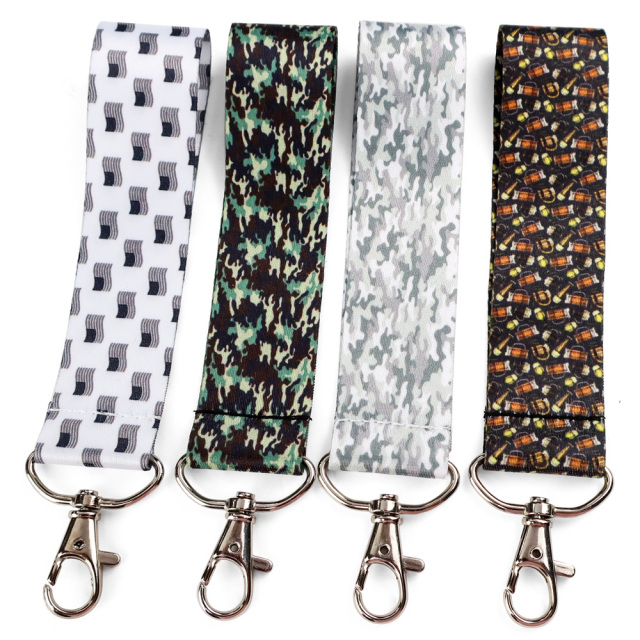 Custom Logo Carabiner Hook Printing Polyester Lanyards Short Strap Wrist Keychain with logo Custom,Zhongshan Yutang Craft Gifts Co., Ltd.，KeyChains+medal+Fridge Magnet,Custom Logo Carabiner Hook Printing Polyester Lanyards Short Strap Wrist Keychain with logo Custom