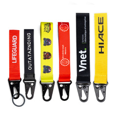 Custom Logo Printed Sublimation Key Short Wristband Black White Keychain Lanyard,Zhongshan Yutang Craft Gifts Co., Ltd.，KeyChains+medal+Fridge Magnet,Custom Logo Printed Sublimation Key Short Wristband Black White Keychain Lanyard