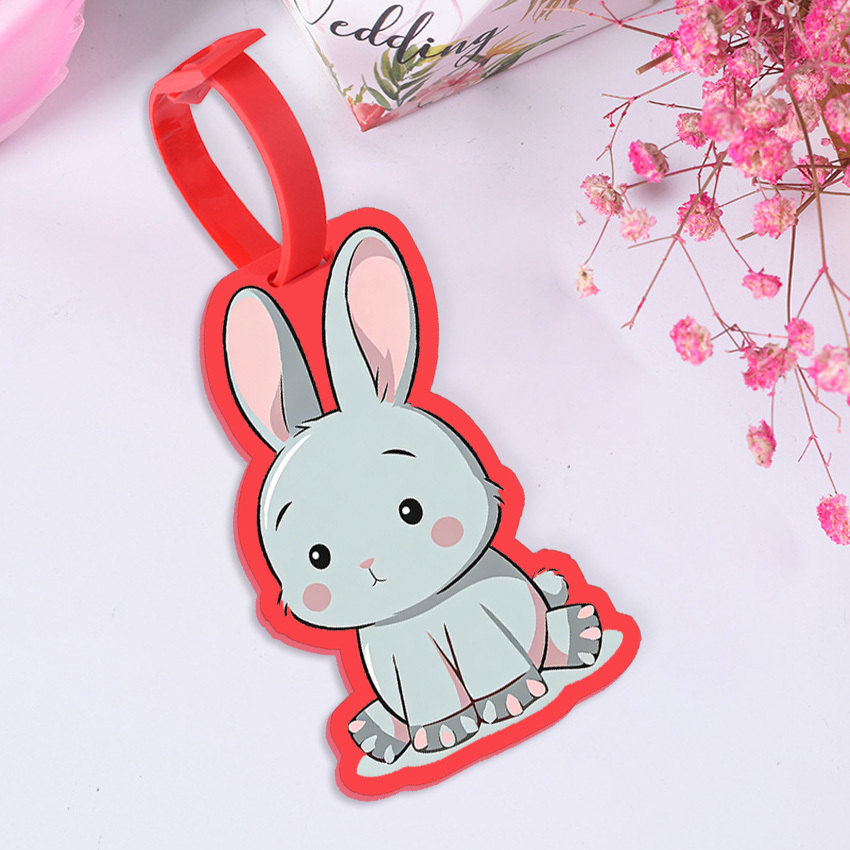 Custom Brand Rubber Debossed Name logo Print Soft Pvc Golf Bag Tag