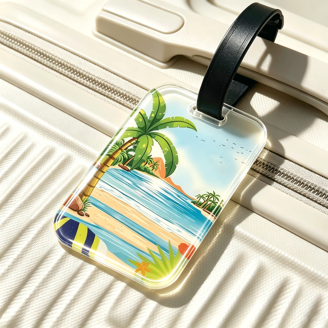 Cheap Printed Acrylic Luggage Tag Adjustable Travel Bag Name Label Suitcase Identification Promotional Gifts Use