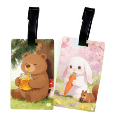 Oem Custom Kids Bear Printing Pvc hang Luggage Tag Manufacturers