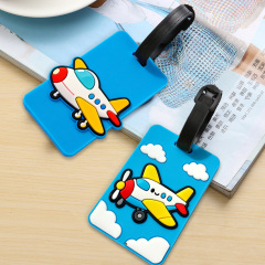 Wholesale Custom logo Soft Pvc Travel Accessories Baggage Bag Handbag Tag Silicon Rubber Luggage Tag