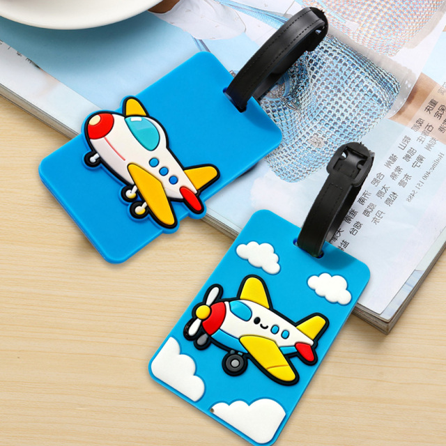 Wholesale Custom logo Soft Pvc Travel Accessories Baggage Bag Handbag Tag Silicon Rubber Luggage Tag