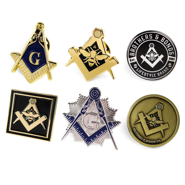 Wholesale Custom Logo Freemason Clothes Decorations Badge Metal Soft Enamel Gold Plated Freemason Masonic Lapel Pin,Zhongshan Yutang Craft Gifts Co., Ltd.，KeyChains+medal+Fridge Magnet,Wholesale Custom Logo Freemason Clothes Decorations Badge Metal Soft Enamel Gold Plated Freemason Masonic Lapel Pin