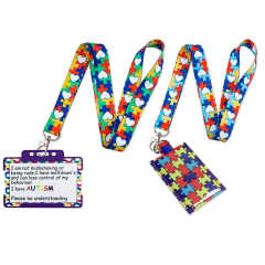 Autism Awareness Jigsaw Puzzle Diy Keychains Accessory Safety Breakaway Mobile Phone USB ID Holder Key Strap Neck Lanyard,Zhongshan Yutang Craft Gifts Co., Ltd.，KeyChains+medal+Fridge Magnet,Autism Awareness Jigsaw Puzzle Diy Keychains Accessory Safety Breakaway Mobile Phone USB ID Holder Key Strap Neck Lanyard