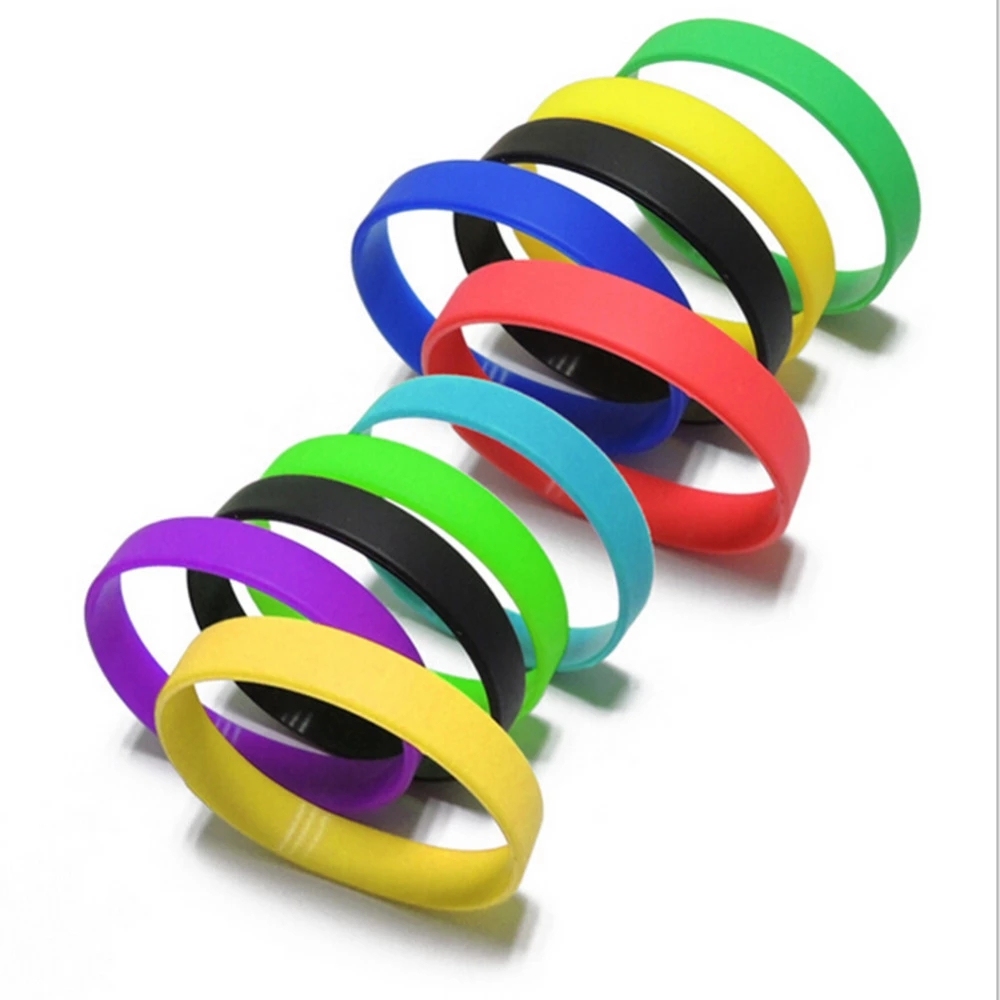Customised Personalized Eco-friendly Printed Rubber Bracelet Wrist Band Motivational Custom Logo Silicone Wristband for Hand