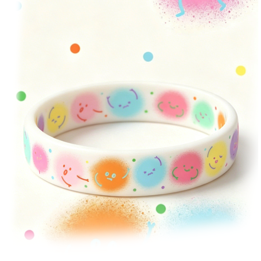 Oem Eco-friendly Sports Friendship Print logo Bracelet Rubber Wrist Band Bangle Waterproof Custom Silicone Wristband