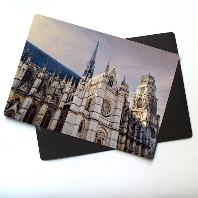 Wholesale Advertising Gifts Custom Magnetic Folding Coated Paper Refrigerator Magnet