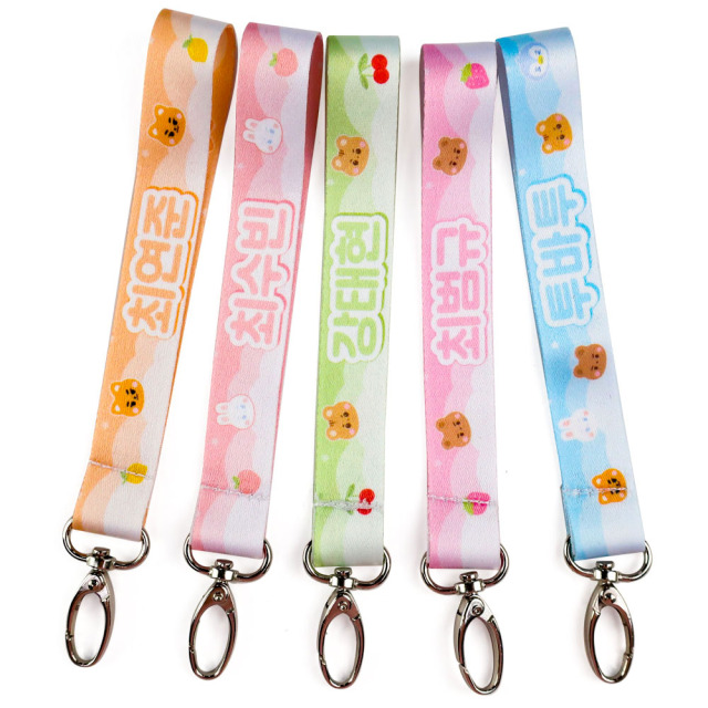 Promotional Key Chain Polyester Lanyards Printed Hand Wrist Mobile Phone Straps Keychain Custom Cheap Short Lanyard,Zhongshan Yutang Craft Gifts Co., Ltd.，KeyChains+medal+Fridge Magnet,Promotional Key Chain Polyester Lanyards Printed Hand Wrist Mobile Phone Straps Keychain Custom Cheap Short Lanyard