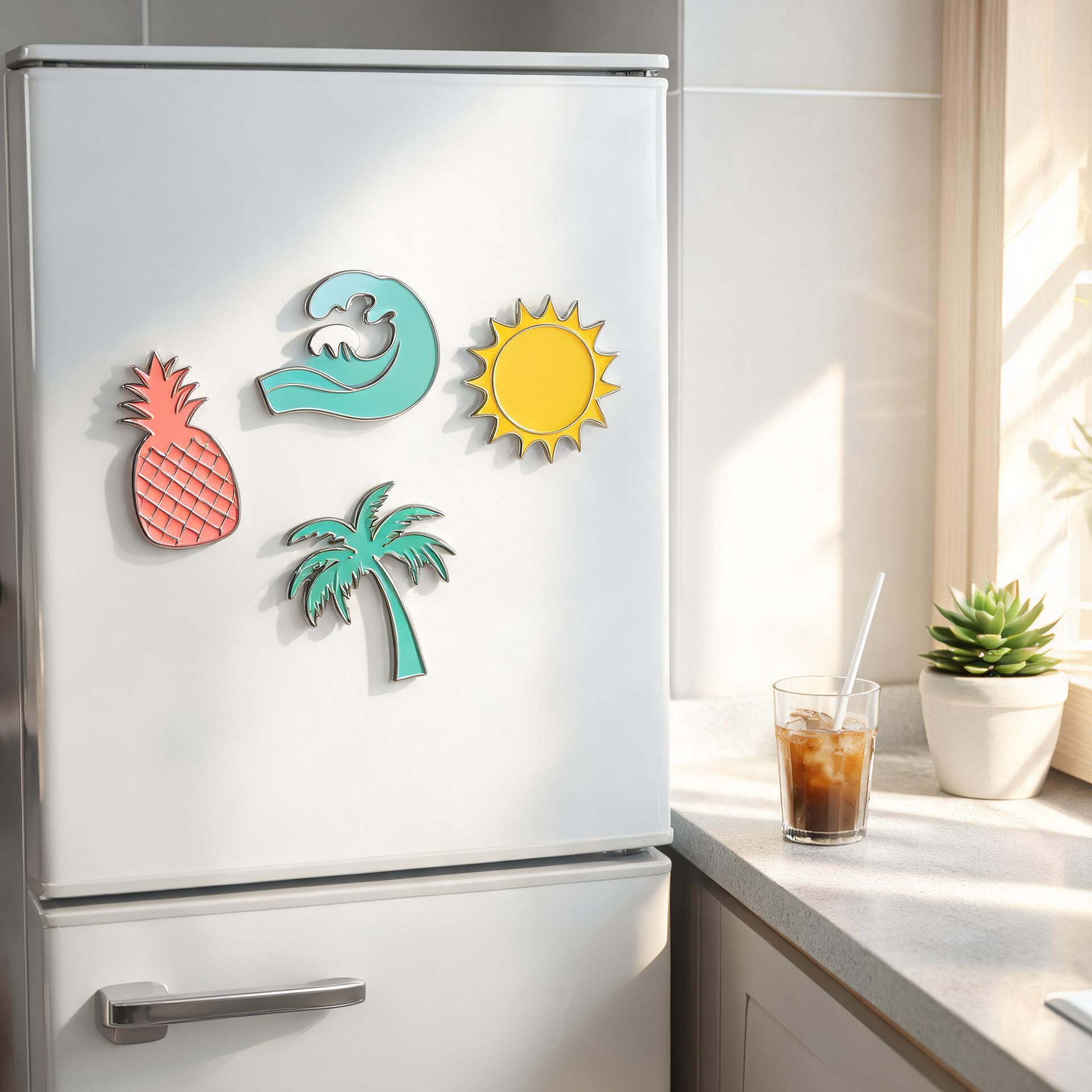 Wholesale Custom Logo Aluminum UV Printed Surface Refrigerator Magnets Promotional Business Gift with Strong Magnetic Backing