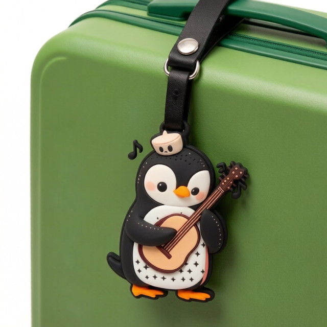 Promotional Cheap Custom logo Giveaways Fashionable Soft Rubber hang Luggage Label Tag Creative Logo
