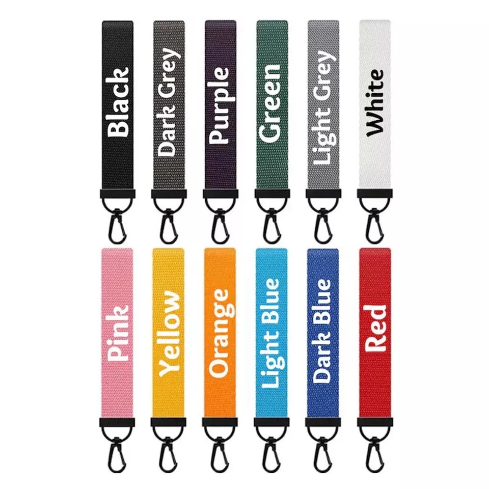 Wholesale Sublimation Printed Custom Key Strap Buckle Keychain Fabric Polyester Short Wrist Lanyards,Zhongshan Yutang Craft Gifts Co., Ltd.，KeyChains+medal+Fridge Magnet,Wholesale Sublimation Printed Custom Key Strap Buckle Keychain Fabric Polyester Short Wrist Lanyards