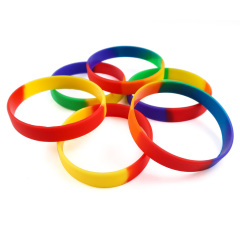 Custom Silicone Wristbands Adjustable Elastic Plastic Double Side logo Rubber Bracelets Silicone Wristbands China