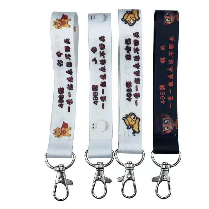 Wholesale Sublimation Printed Custom Key Strap Buckle Keychain Fabric Polyester Short Wrist Lanyards,Zhongshan Yutang Craft Gifts Co., Ltd.，KeyChains+medal+Fridge Magnet,Wholesale Sublimation Printed Custom Key Strap Buckle Keychain Fabric Polyester Short Wrist Lanyards